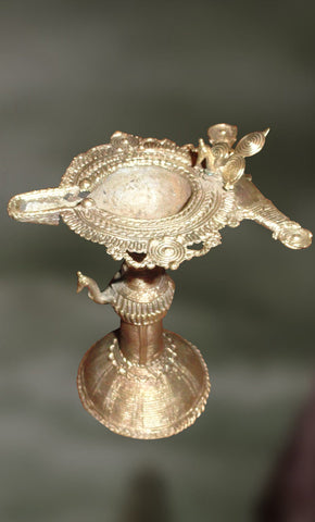 The Simple Lamp- Dhokra Work of Art