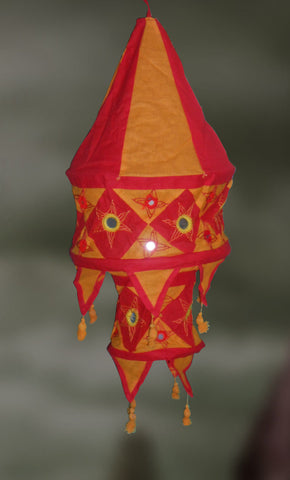 Akasha Dwipa: Red and Yellow Lamp Hanging