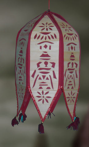 Tranavdeepak: Lamp Hanging  with Motiff Design Made of Palm Leaves