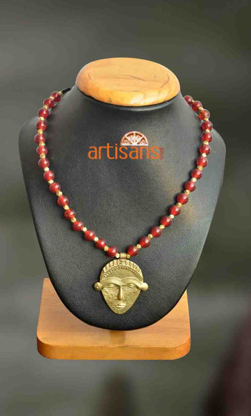 Tribal Jewellery:Necklace with face pendant