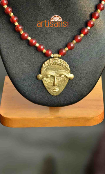 Tribal Jewellery:Necklace with face pendant
