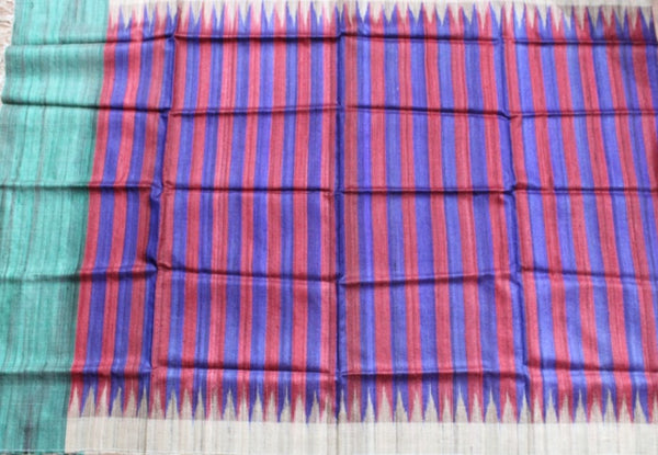 Handloom- Tussar Silk and Cotton Shawl