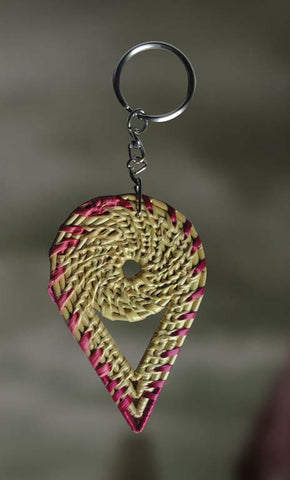 Key Ring with Pink Border