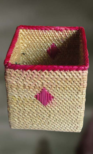 Square Shaped Pen Stand,Painted