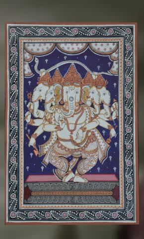 Ananda: The Embodied Self , Pattachitra Leaf Painting