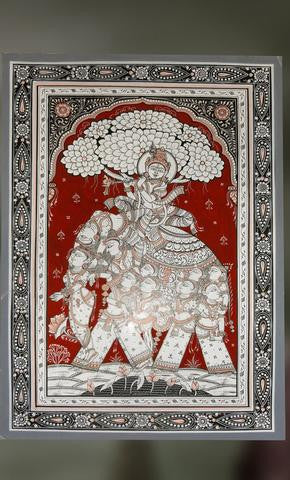 Rasaleela: Krishna SittIng Atop an Elephant Made of Gopis