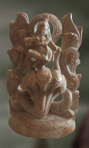 Vasudeva:Playing Flute Atop Kaliya