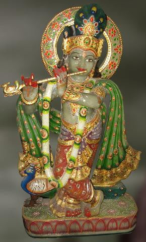 Govinda: Krishna standing and Playing Flute