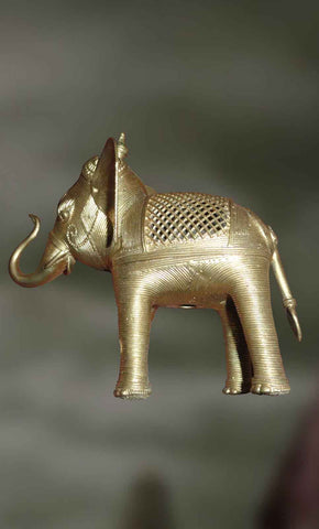The Standing Elephant- Dhokra Work of Art