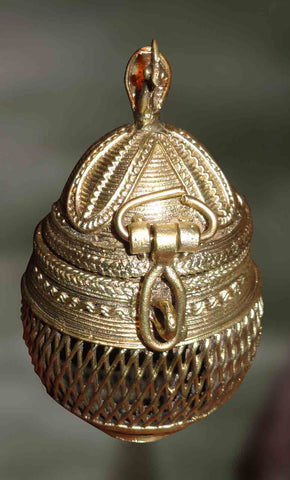 The Round Jewellery Box - Dhokra Art