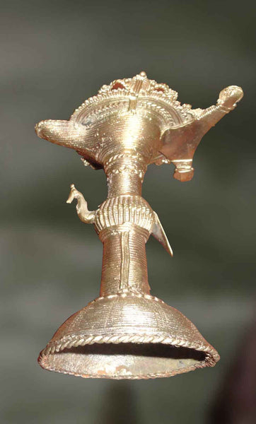 The Peakcock Lamp- Dhokra Work of Art
