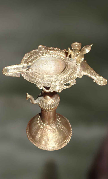 The Peakcock Lamp- Dhokra Work of Art