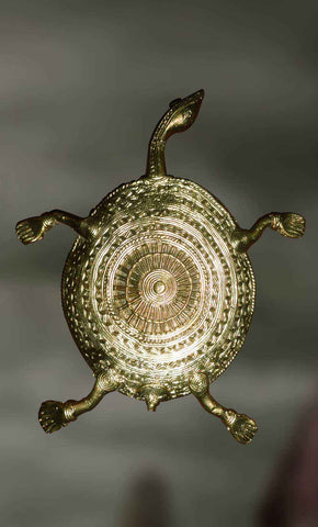 The Big Tortoise - Dhokra Work of Art