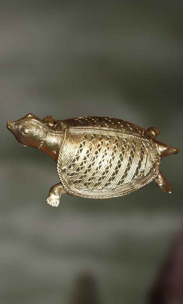The Small  Tortoise - Dhokra Work of Art