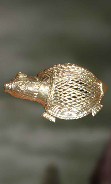 The Minute Tortoise - Dhokra Work of Art